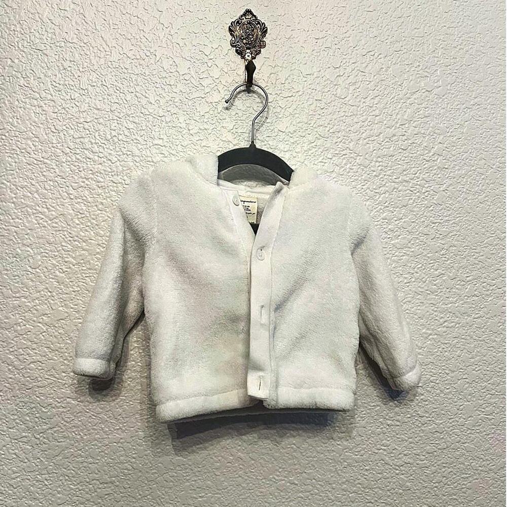 First impressions baby faux fur hooded